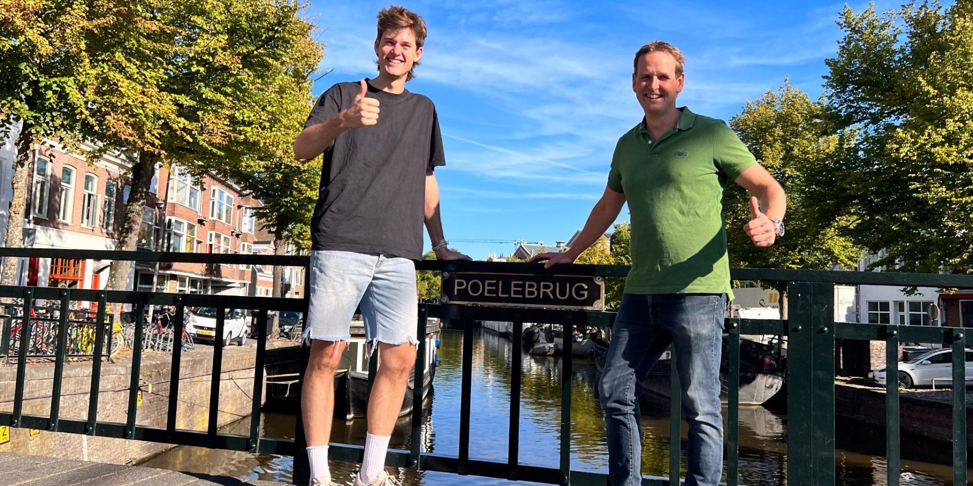 Blanks_woonboothypotheek_Veni Blanks en Martijn Wichmann van de Veni Groep zijn blij met de financiering van de woonboot van Blanks.